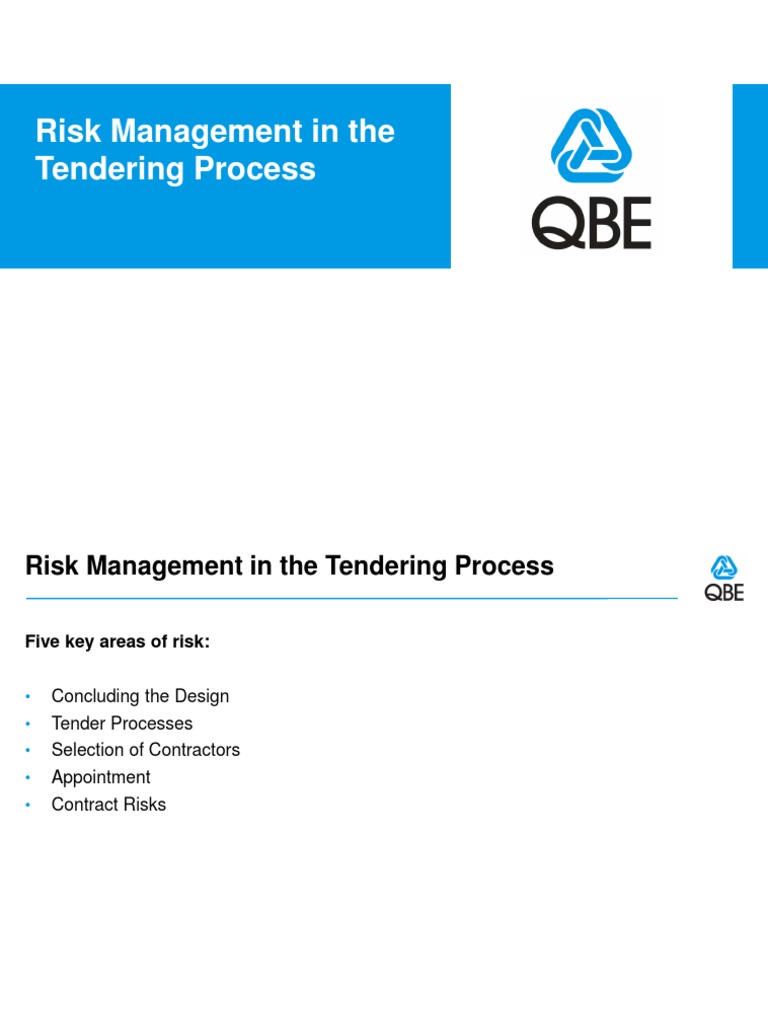 Risk Management in Tendering Process | PDF