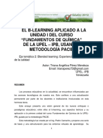 2 18 PEREZ Triana El B-learning Aplicado a La Unidad 1 Del Curso Fundamentos de Quimica de La UPEL-IPB Usando La Metodologia PACIE