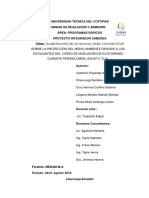 ELABORACIÓN DE UN MANUAL PARA CONCIENTIZAR  SOBRE LA PROTECCIÓN DEL MEDIO AMBIENTE DIRIGIDO A LOS  ESTUDIANTES DE L CURSO DE NIVELACIÓN DE ECOTURISMO  DURANTE PERIODO ABRIL - AGOS TO 2016