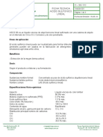 Ficha técnica LAS ácido sulfónico lineal