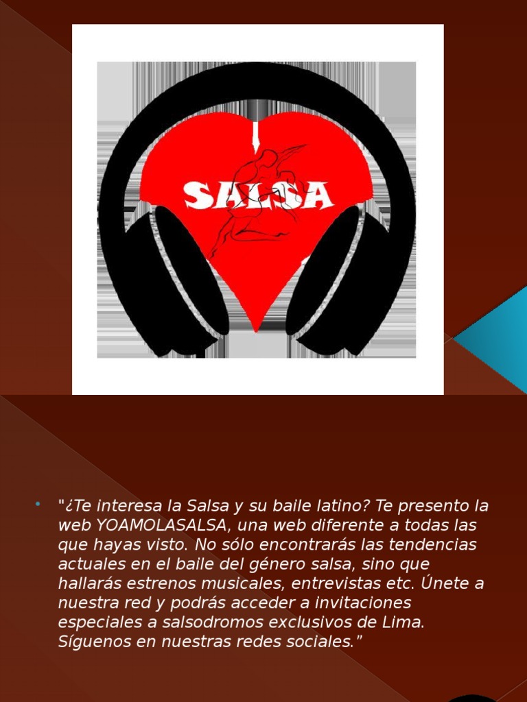Texto Promocional Yo Amo La Salsa PDF Red mundial y web