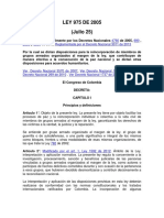 Ley de Justicia y Paz Ley 975 de 2005 PDF