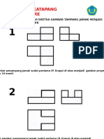 Ubah Sketsa Gambar Tampang Jamak ke Proyeksi Isometrik
