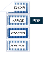 Azucar Arros Fideos