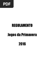 Regulamento Jogos Da Primavera 2016