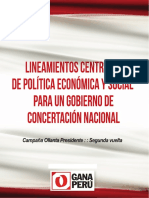 Lineamientos centrales de política económica y social