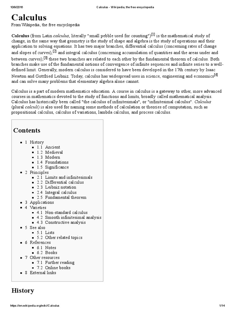 Calculus - Wikipedia, The Free Encyclopedia | Calculus | Derivative