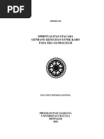 Download Spiritualitas Upacara Gendang Kematian Etnik Karo by carangki SN326903459 doc pdf