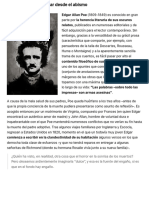 E.a.poe, Pensar Desde Un Abismo