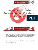 Homeopathy Herbs Recommended For Gout Patients