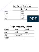 Spelling Word Patterns