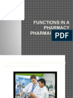 Functions in A Pharmacy Pharmaceutics