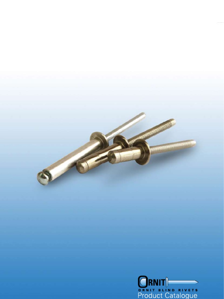 Ornit Blind Rivets Catalog February 2010 All PDF Rivet Screw