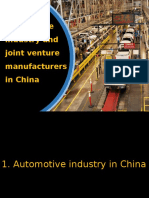 Automotive Industry and Joint Venture Manufacturers in China