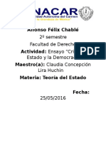 La Crisis Del Estado y Democracia Ensayo.