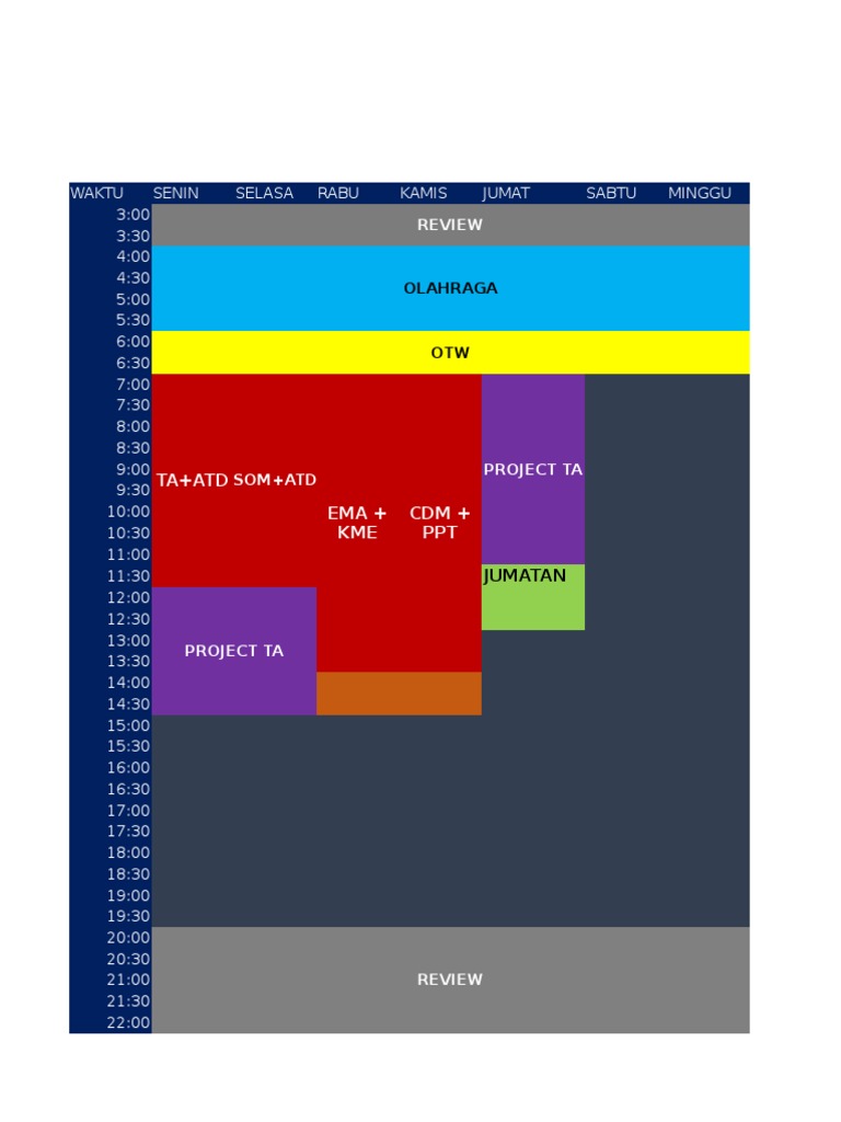 Weekly Schedule Overview | PDF