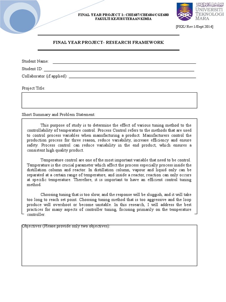 Research Framework Form | PDF