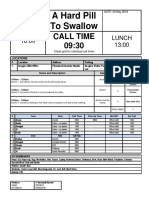 Call Sheet Sample