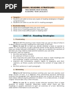 Learning Reading Strategies