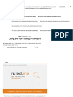 Using The Fat Fasting Technique - Ruled Me