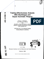 Training Effectiveness Analysis: Squad Automatic Weapon: M60 Machinegun and