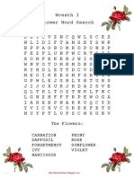 Little Flowers Wreath I Flower Word Search