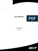 Acer MP330-English Manual