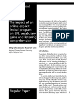 The Impact of An Online Explicit Lexical Program On EFL Vocabulary Gains and Listening Comprehension