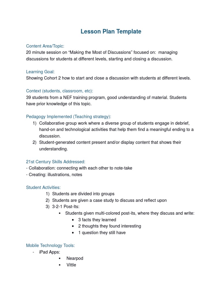 Effective Discussion Management Lesson Plan | PDF