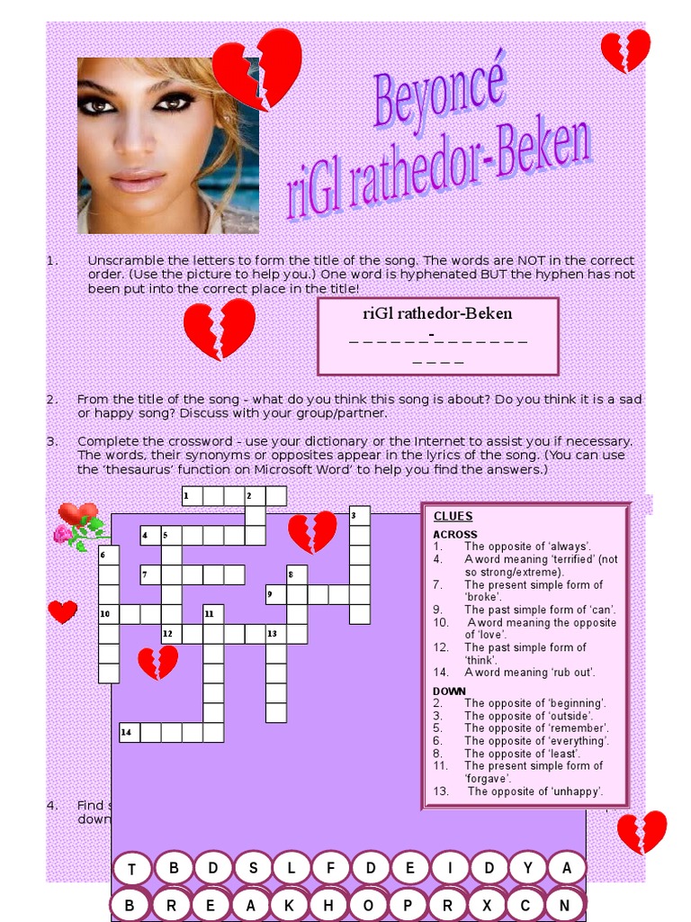 669 Song Beyonce Broken Hearted Girl 2009 | PDF | Beyoncé | Word Search