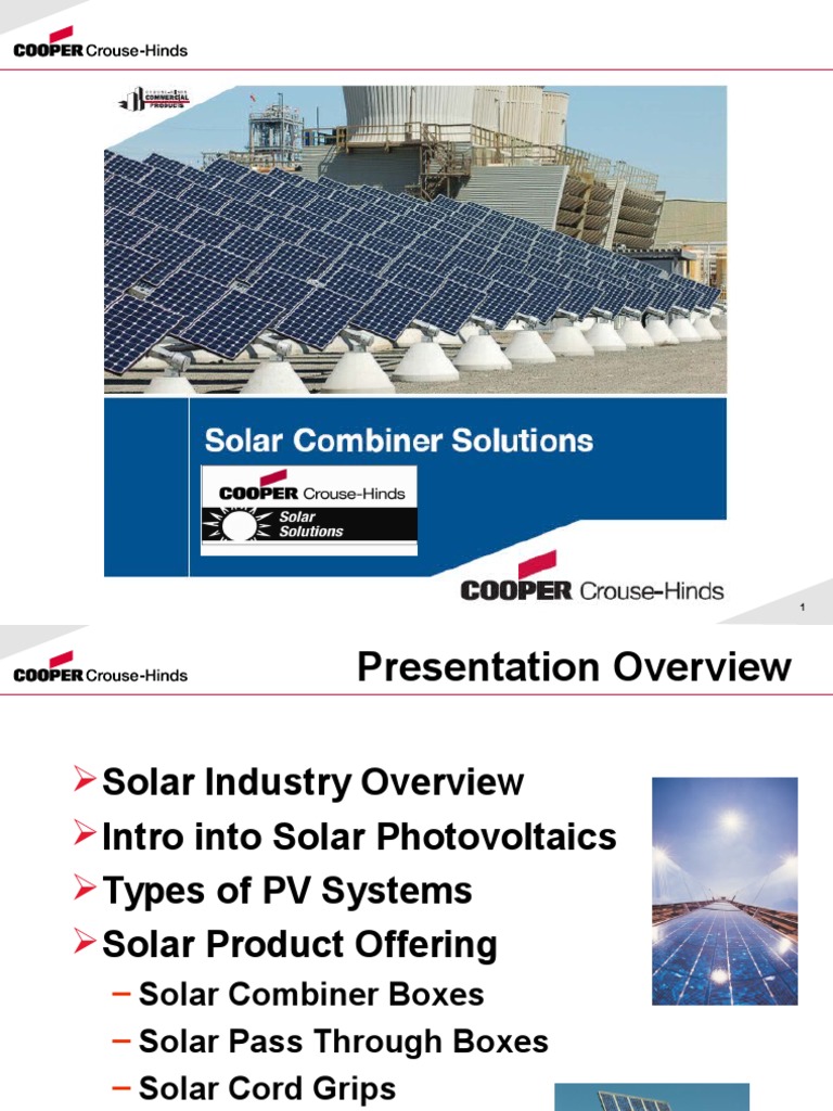 Solar Combiner Box Training | PDF | Photovoltaic System | Photovoltaics