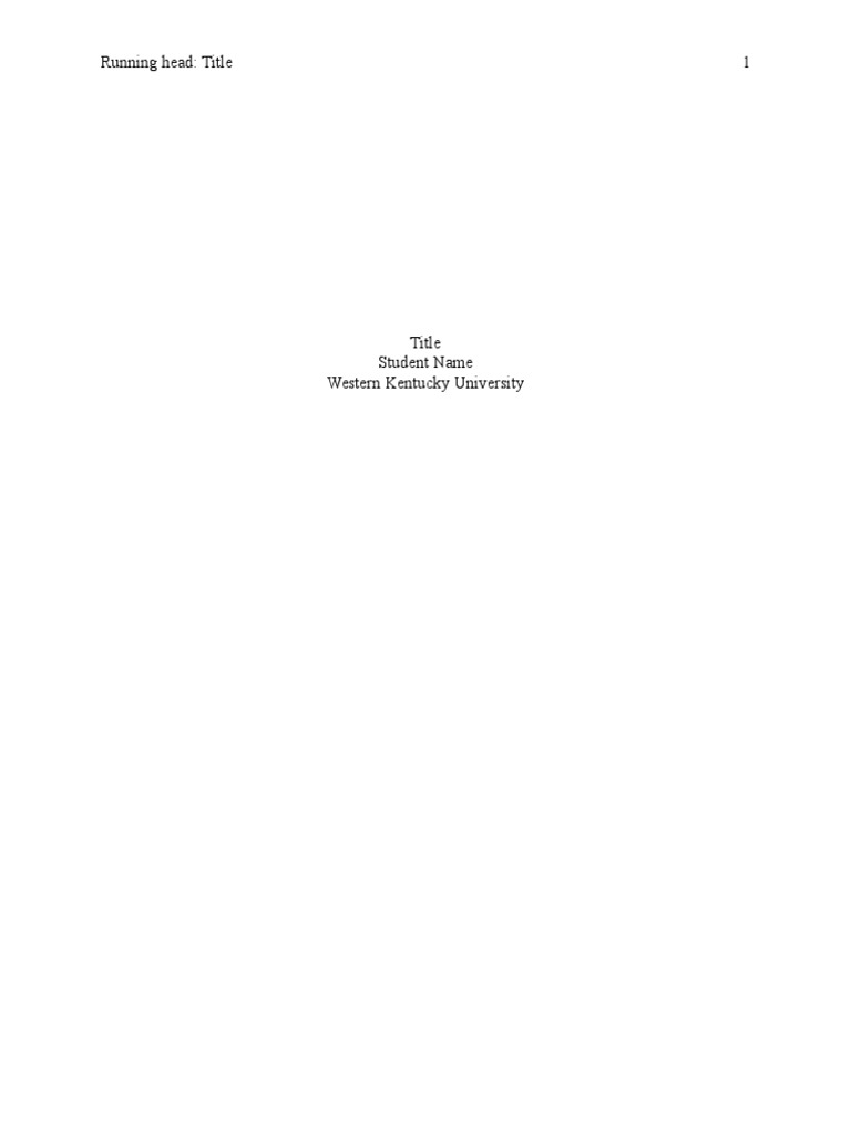 Running Head: Title 1 | PDF | Technology & Engineering