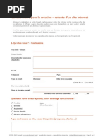 Questionnaire Pour La Creation de Site