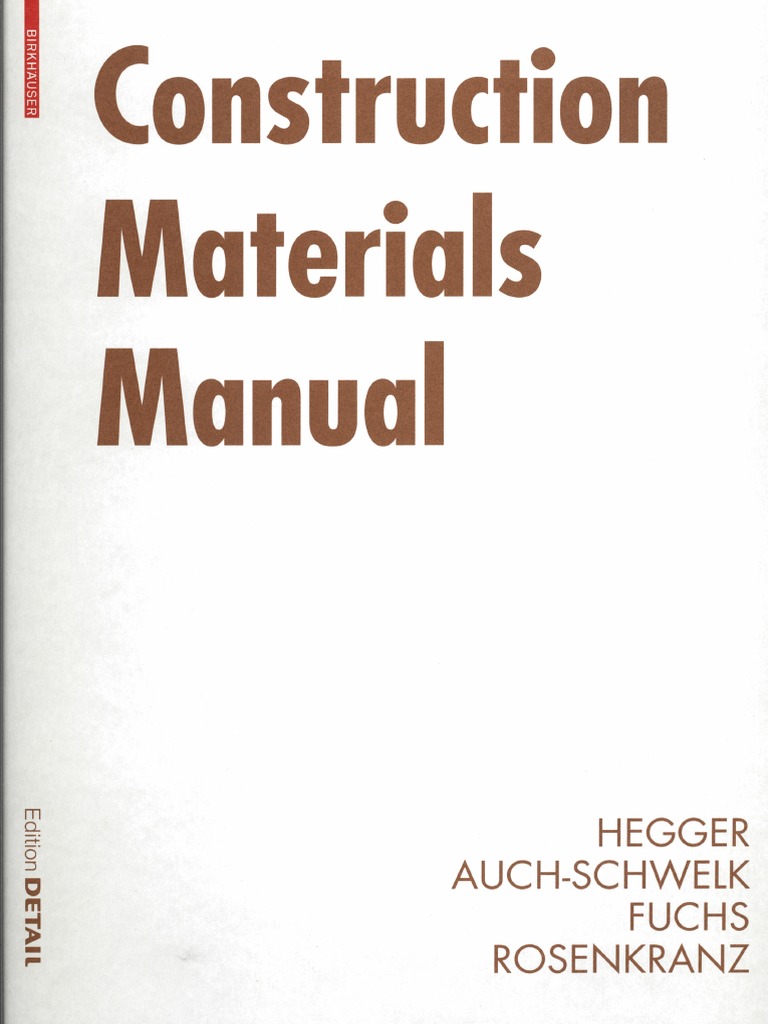 Edition DETAIL - Construction Materials Manual | Building Materials