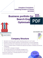 Business Portfolio For Search Engine Optimisation: Kneoteric E-Solutions (On-Line Marketing Division of Vinove Services)