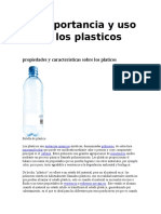 Importancia de Los Plasticos