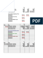 Calculate NPV of investments using discounted cash flows