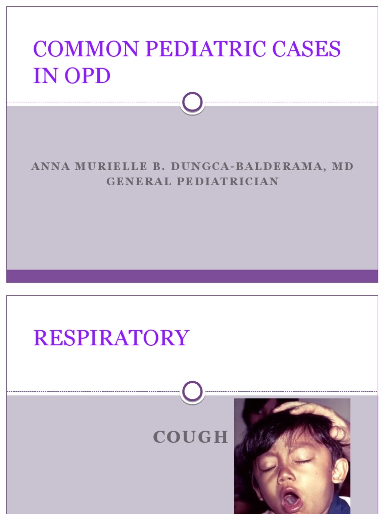 Common Pediatric Cases in Opd PDF Asthma Bronchitis