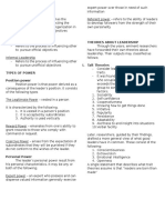 Chapter 9 - LEADERSHIP What Is Leadership?