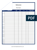 Medical Sign in Sheet PDF