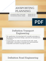 Transporting Planning: Mohamad Azrai Che Shari 08DKA15F1125 Muhammad Amirul Imran 08DKA15F1151