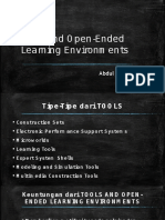 Tools and Open-Ended Learning Environments