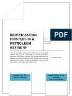 Isomerization Process in A Petroleum Refinery: Submitted To-Prof. T Panda Name-Yadav Ritik Ranjan ROLL-CH14B090