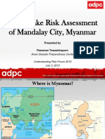 Earthquake Risk Assessment of Mandalay City Myanmar