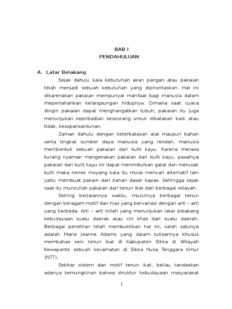 makalah kerajinan tenun