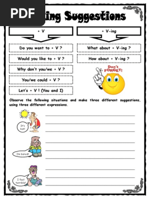 Making Suggestions Exercise Pdf