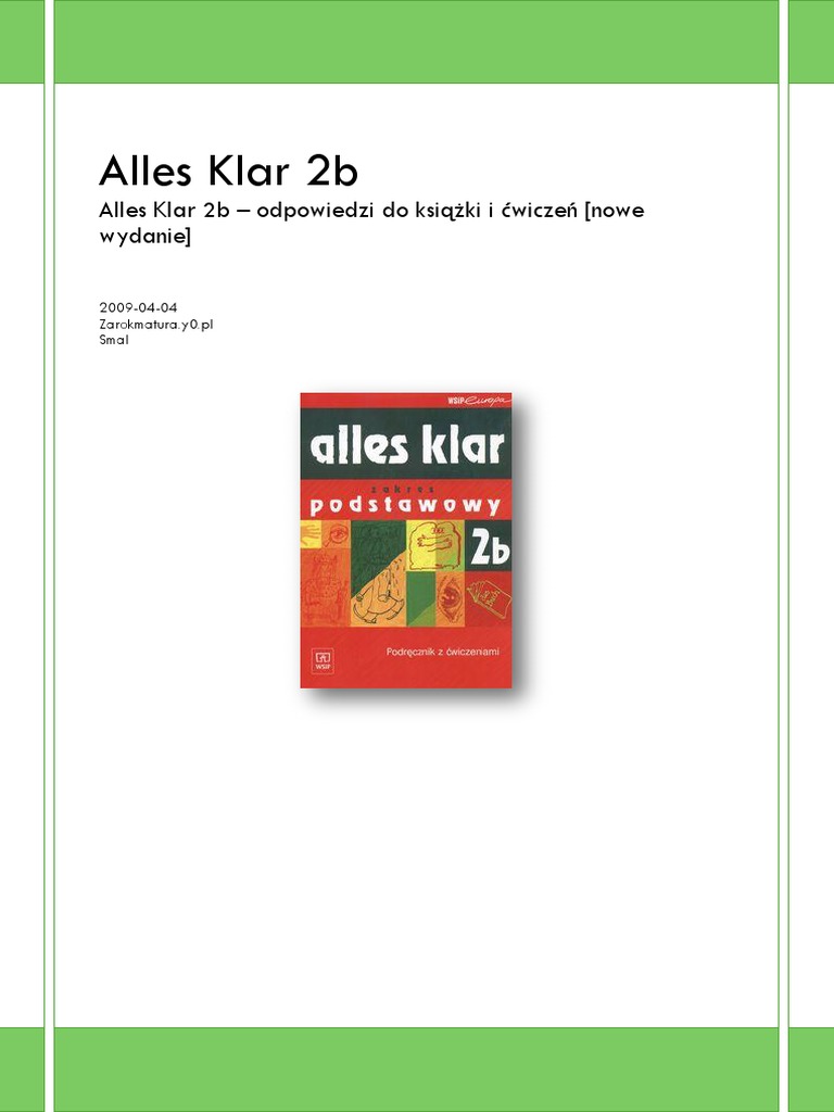Alles Klar 2b PDF | PDF