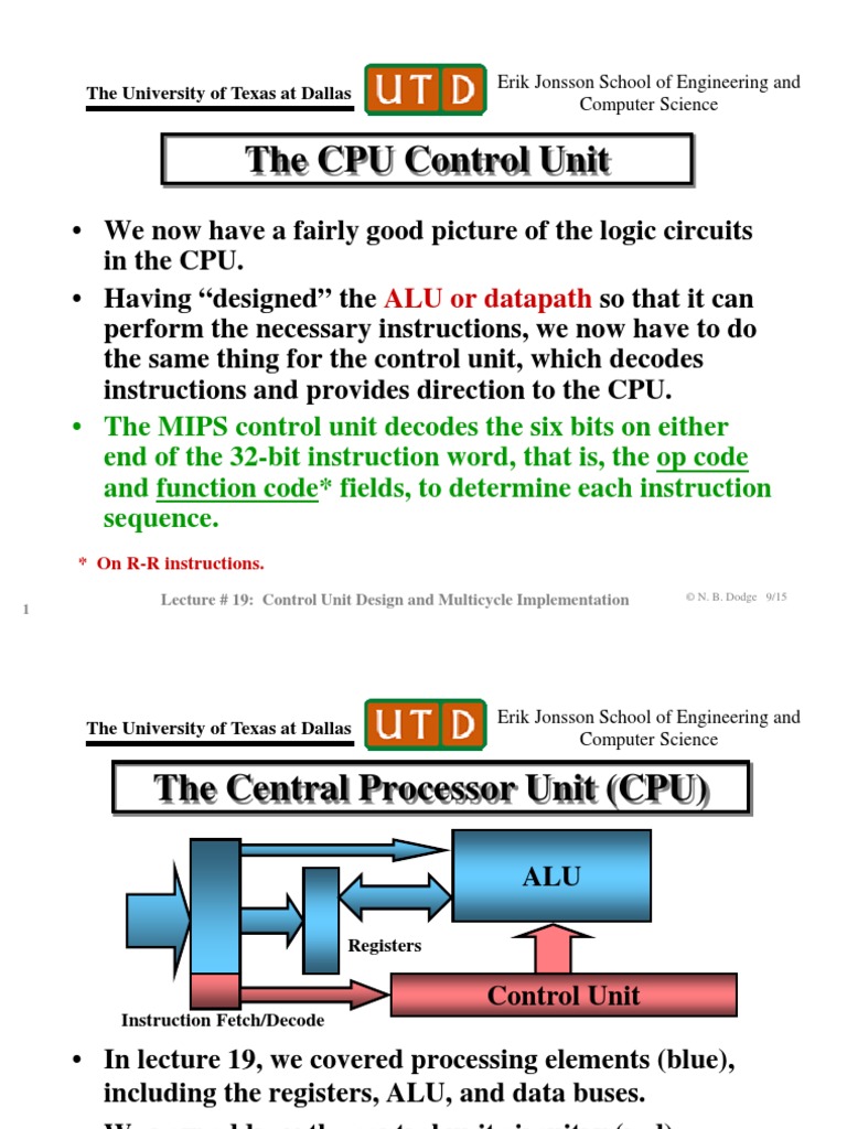 Lec19 PDF | PDF | Central Processing Unit | Computer Data Storage