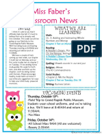 2016 classroom newsletter october 10