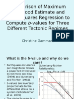 Comparison of Maximum Likelihood Estimate and Least-Squares Regression To Compute B-Values For Three Different Tectonic Regimes